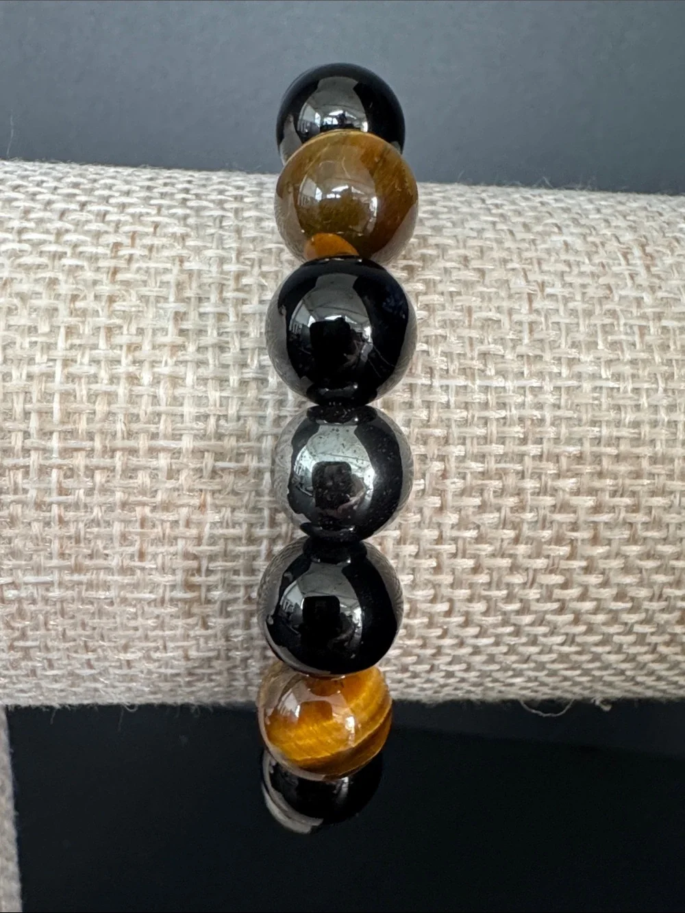 Triple Protection Bracelet - 8MM Tiger's Eye, Black Obsidian & Hematite Bracelet